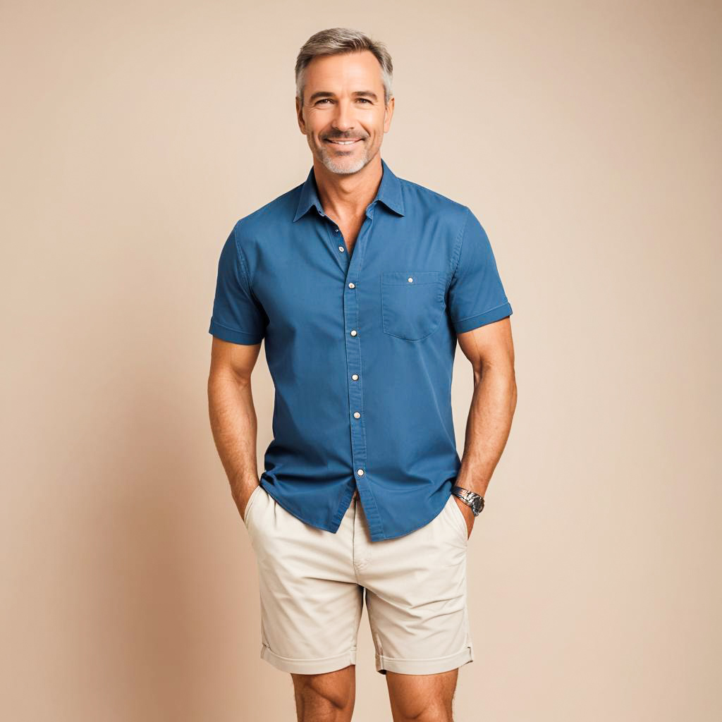 Cheerful Man in Summer Casual Wear