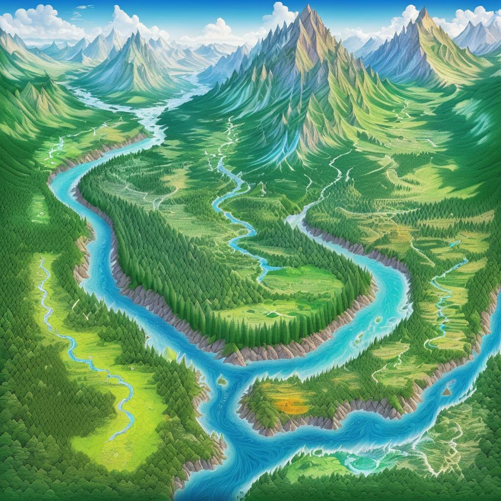 Epic Fantasy Map Inspired by Tolkien