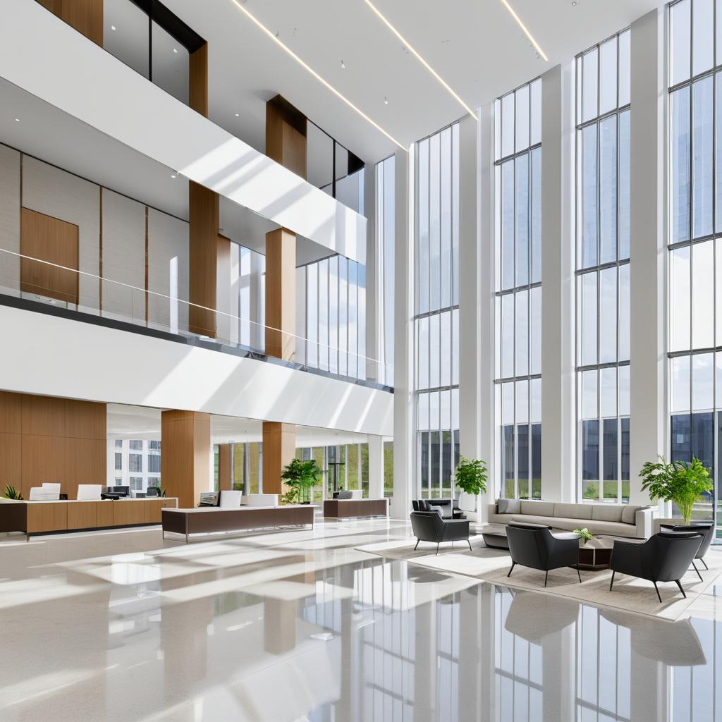 Elegant Modern Office Building Lobby Design