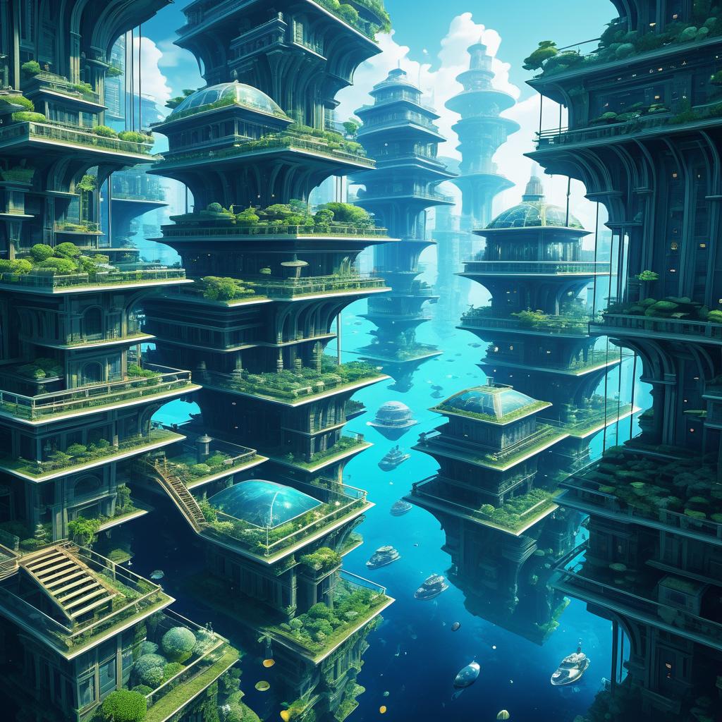 Isometric Underwater City Game Asset