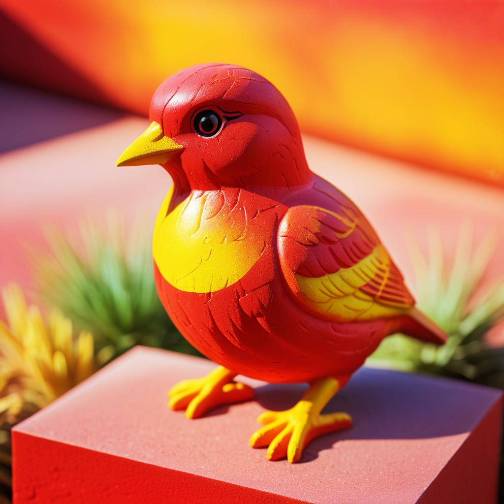 Vibrant Macro Shot of Sandstone Bird