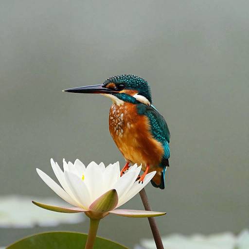 Realistic Kingfisher with Crimson Eyes