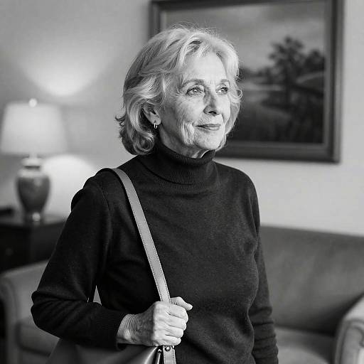 Elegant Portrait of a Woman in B&W