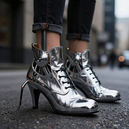 Futuristic Cockroach-Inspired Cyberpunk Shoes