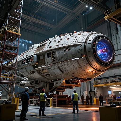 Futuristic Sci-Fi Spaceship Hangar