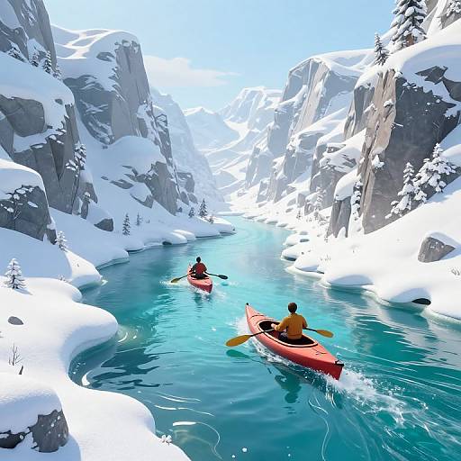 Ethereal Winter Canoe Journey