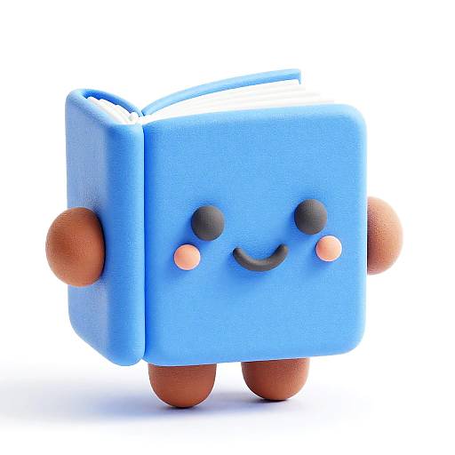 Cute Frosty Blue 3D Book Icon