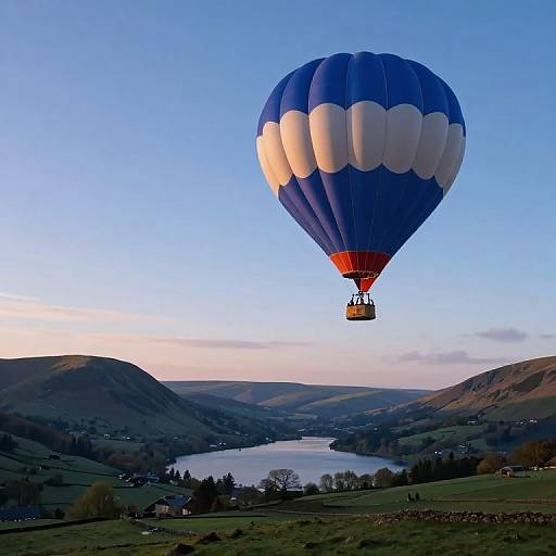 Hot Air Balloon Over England’s Lake District