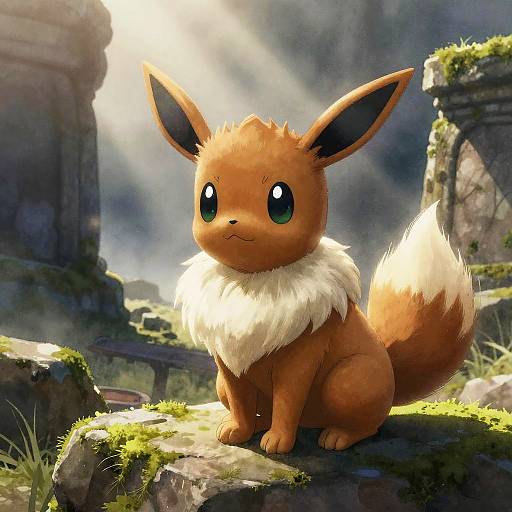 Feral Brown Eevee at Mossy Stone Ruins