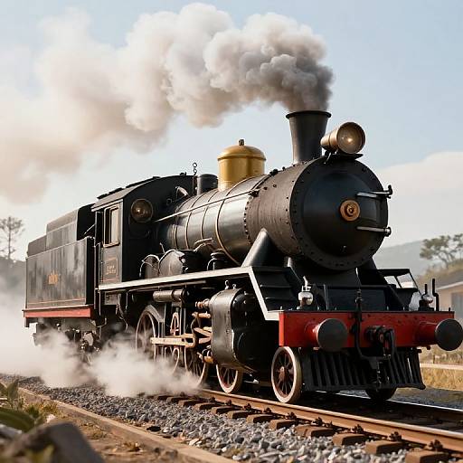 3D Rendered Nostalgic Steam Locomotive