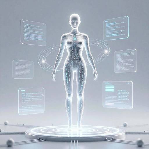 Radiant AI Essence in Futuristic Digital Art