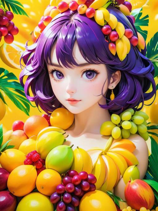 Striking Fruit-Inspired Portrait of a Woman