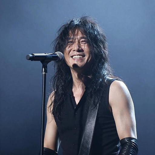 Intense Male Rock Musician on Stage