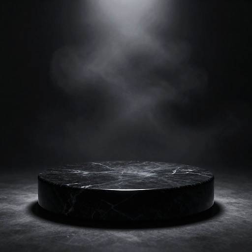 Monochrome Misty Marble Pedestal Scene