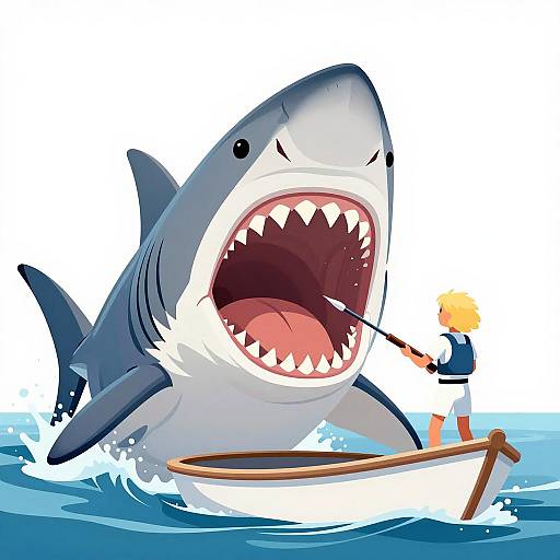 Dramatic Shark Encounter at Sea