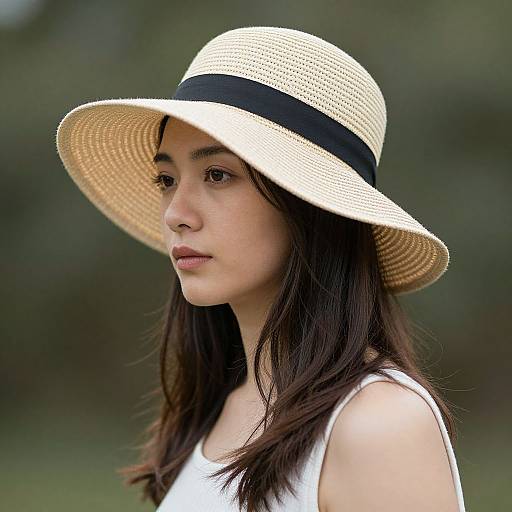 Elegant Woman Wearing Stylish Hat