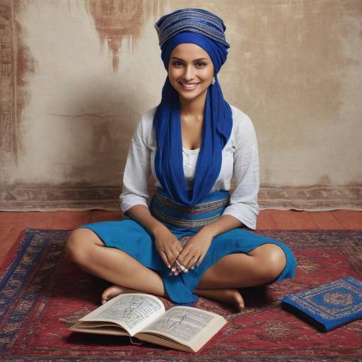 Charming Indian Girl with Open Book