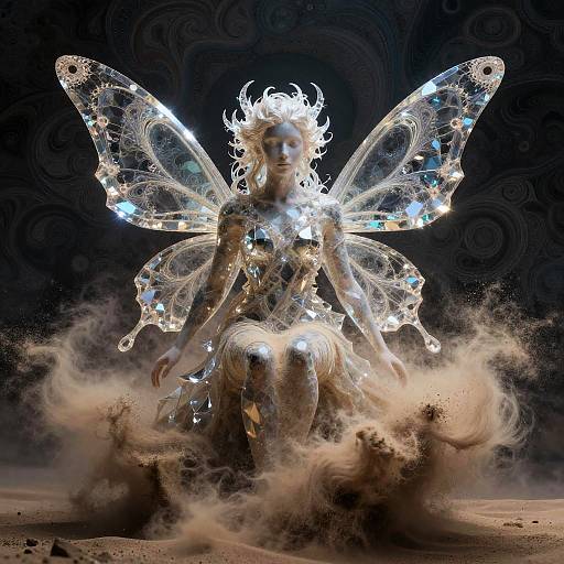 Fractal Crystal Fairy Portrait
