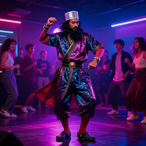 Genghis Khan Disco Dance Neon