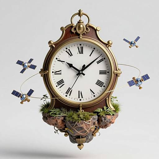 Timebound Floating Island Clock