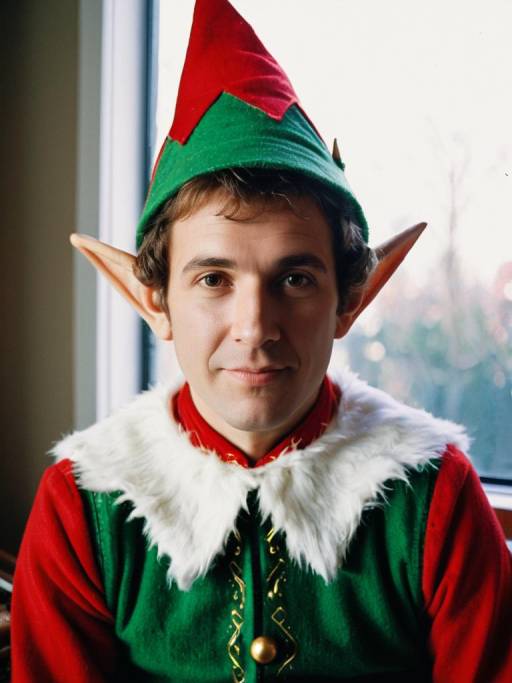 Man in Elf Costume Portrait