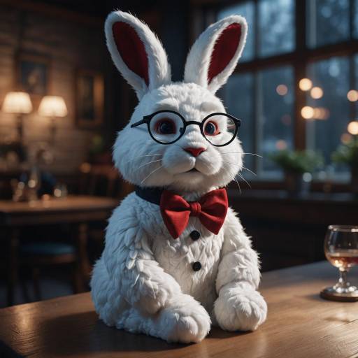 Charming 3D Rabbit in Cozy Setting