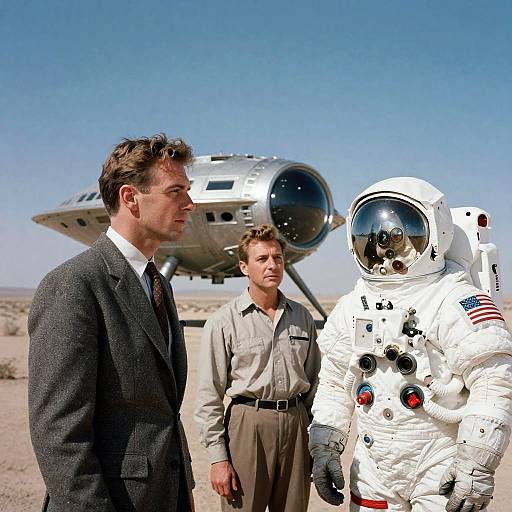 1950s Sci-Fi Scientists Meet Alien