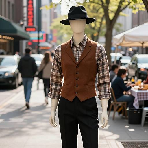 Mannequin in Vintage Urban Scene