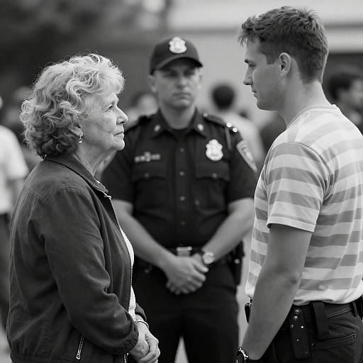 Emotive Black-and-White Portrait Scene