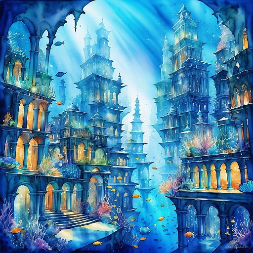 Enchanting Underwater City of Mermaids