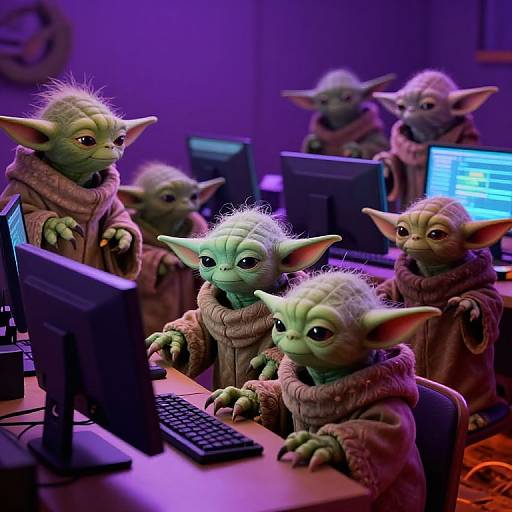 Friendly Yodas Working on Mars