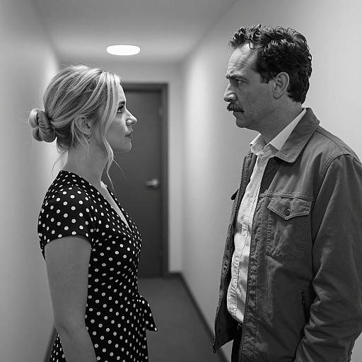 Intense Encounter in a Hallway