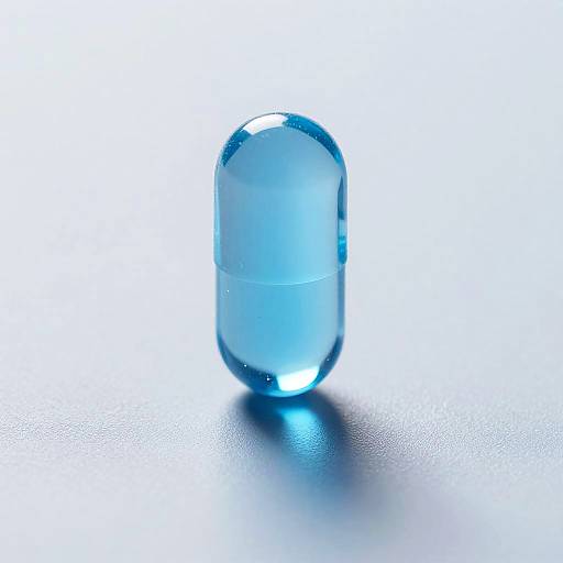 Glowing Blue Transparent Pill