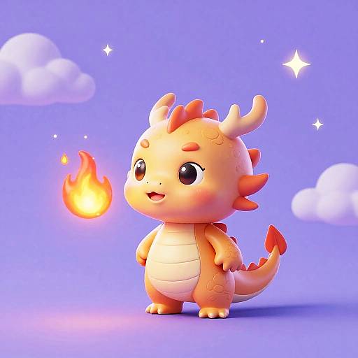 Playful Baby Dragon Cartoon Avatar