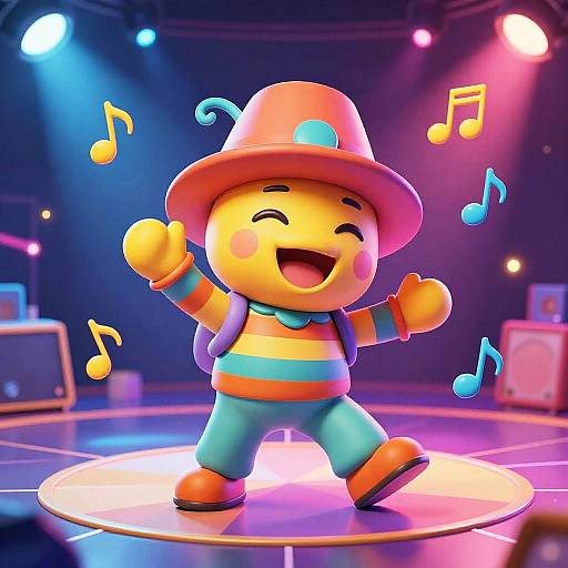 Funky Cartoon Character Dancing