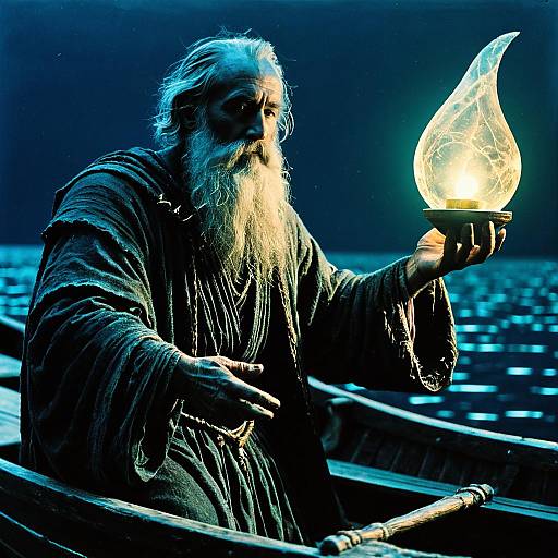 Ethereal Ferryman on Mythical Barque