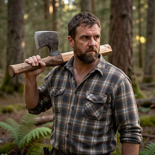 Hyper-Realistic Portrait of Lumberman