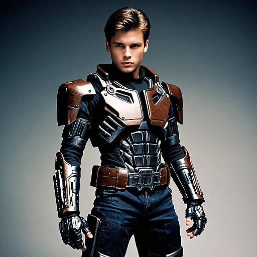 Futuristic Male in Terminator Armor