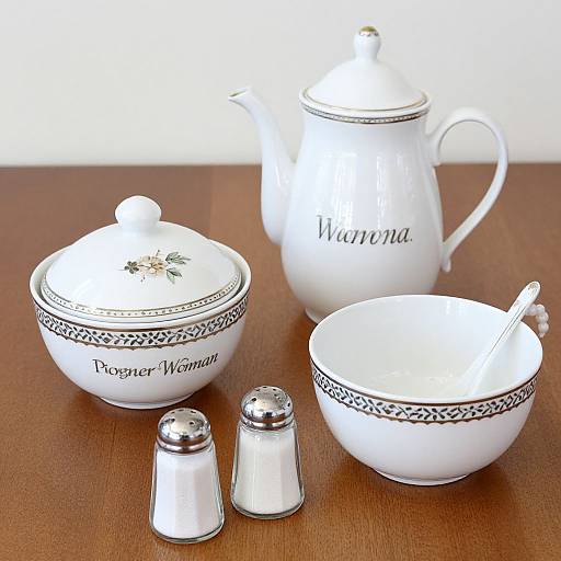 Decorated Sugar Bowls and Shakers