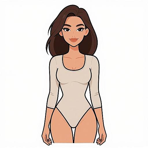 Smiling Woman in Minimalist Bodysuit