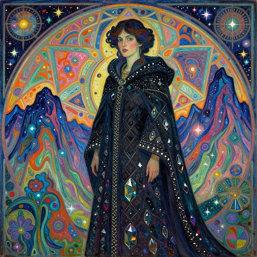 Neo-Impressionist Female Adventurer Illustration