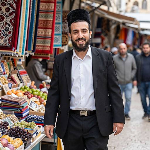 Handsome Jewish Man in Jerusalem Market