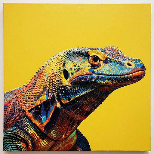 Pop Art Komodo Dragon Portrait