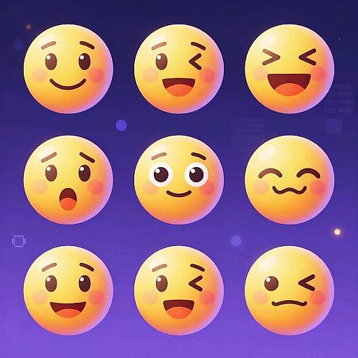 Futuristic Vibrant AI Emoji Set