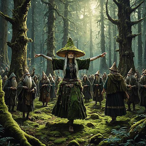 Druid Enchantment in a Sacred Grove