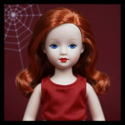 Porcelain Doll Portrait with Spider Web