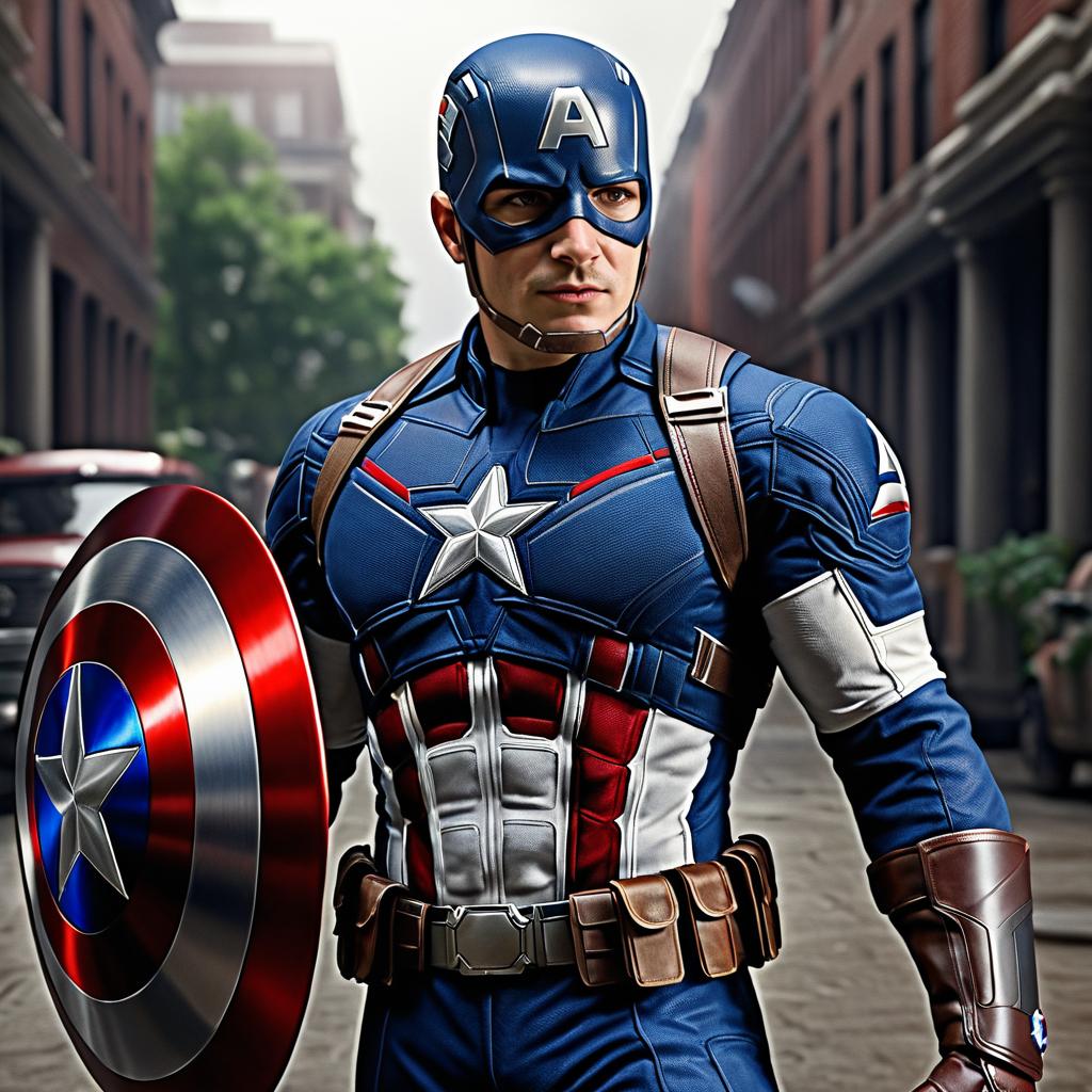 Photorealistic Captain America Portrait