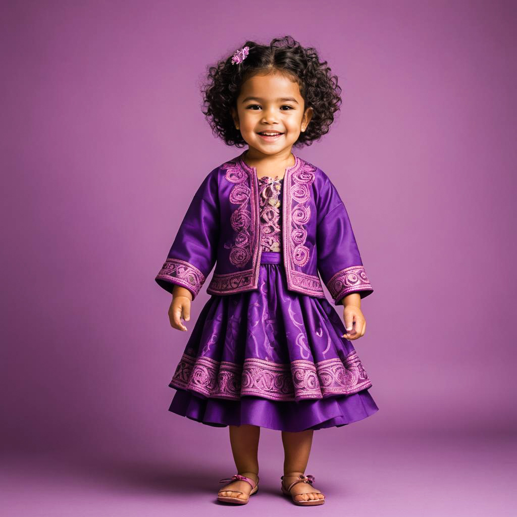 Excited Māori Child in Traditional Outfit