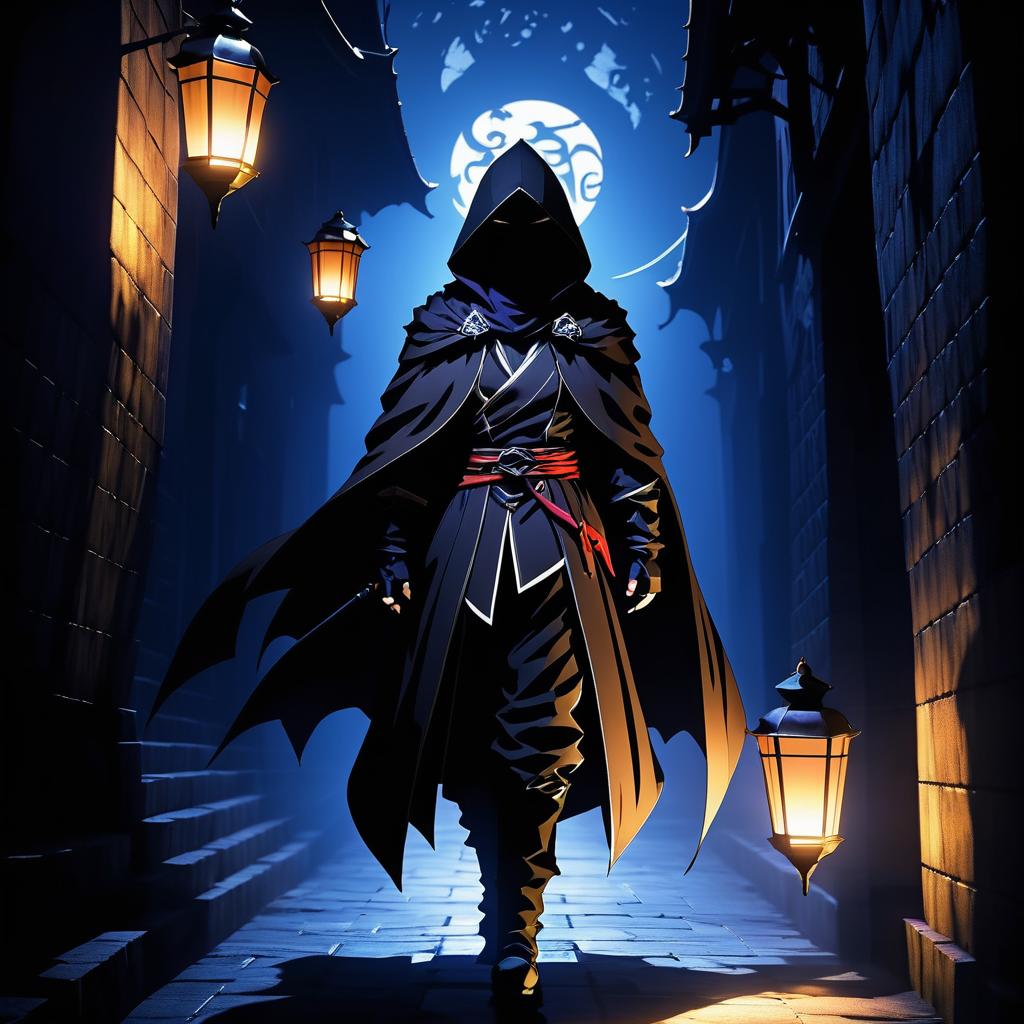 Cunning Rogue Assassin in Shadowy Alley