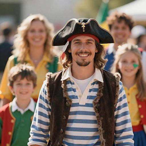 Festive Family Portrait in Costumes